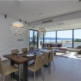 5 bedroom beachfront villa with heated pool near Omis, sleeps 9